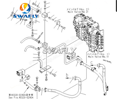 Sestava regulačního ventilu Komatsu PC1250-8 21N-60-41200